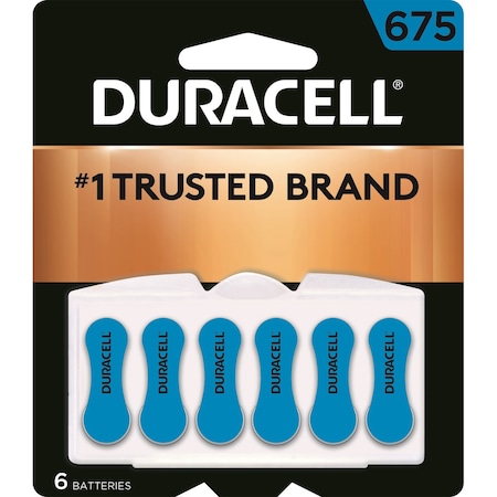 Duracell Easy Tab Hearing Aid Battery, # 675 DA675B6ZM10